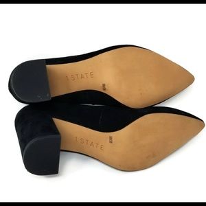 1.State Black Suede Block Heel Pump Sz 8